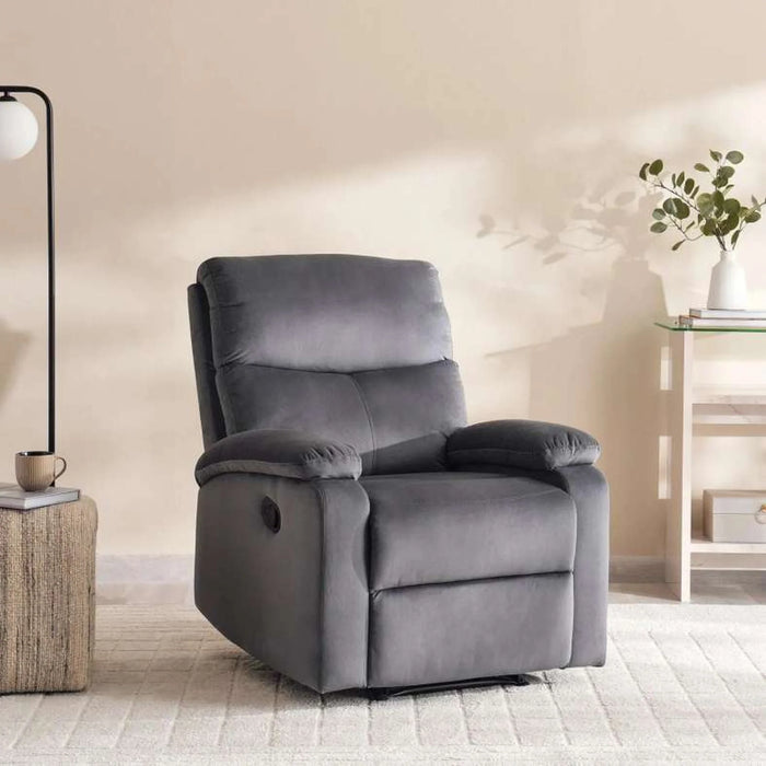 Rebon Single Seater Recliner Sofa - Dark Grey