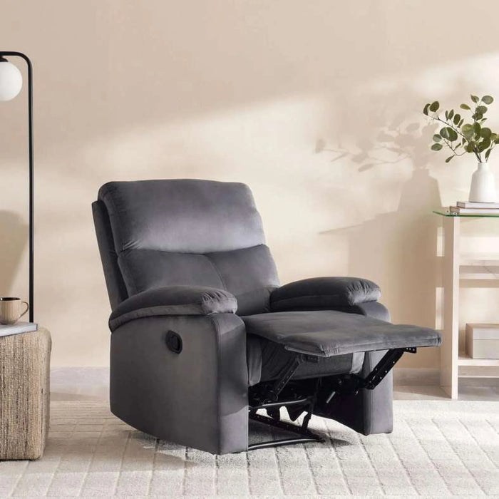 Rebon Single Seater Recliner Sofa - Dark Grey