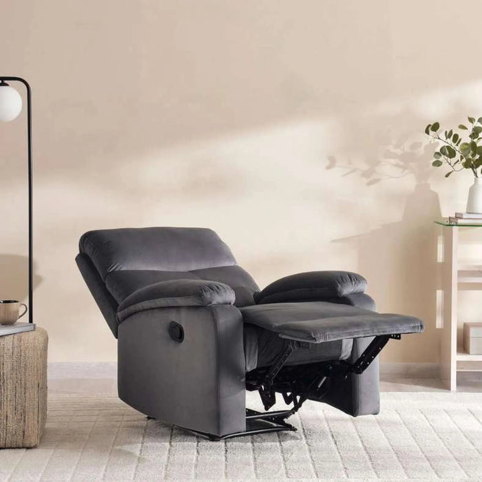 Rebon Single Seater Recliner Sofa - Dark Grey