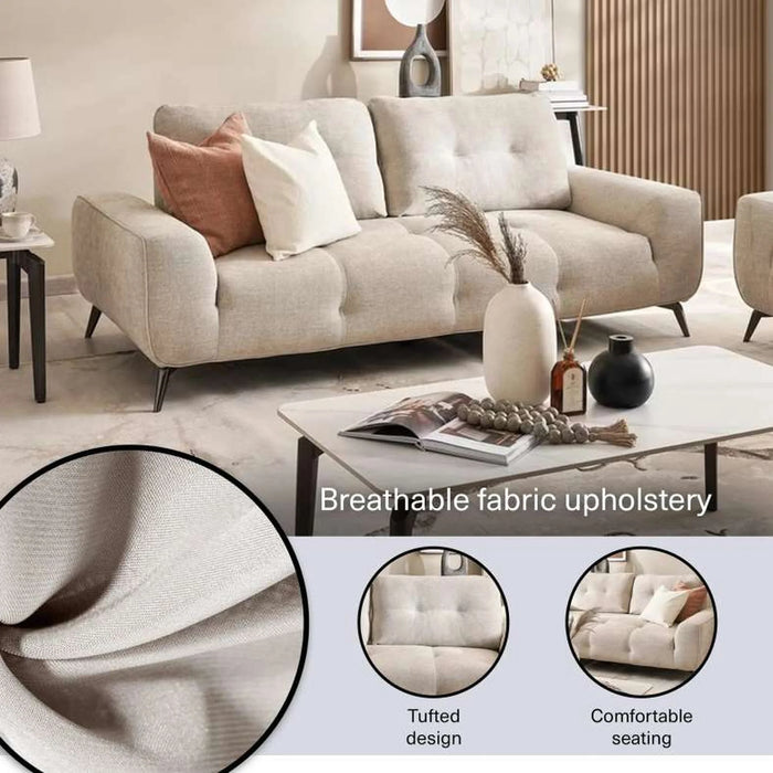 Reedo 3 Seater Sofa- Beige