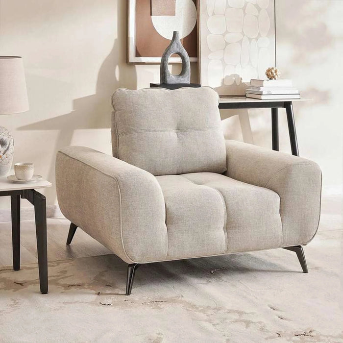 Reedo Single Seater Sofa - Beige