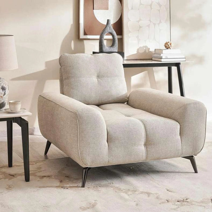 Reedo Single Seater Sofa - Beige