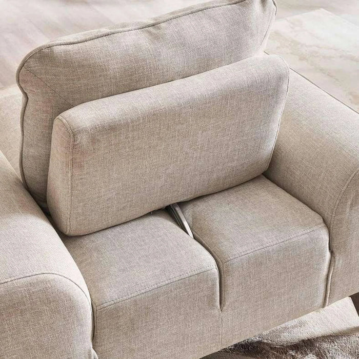 Reedo Single Seater Sofa - Beige