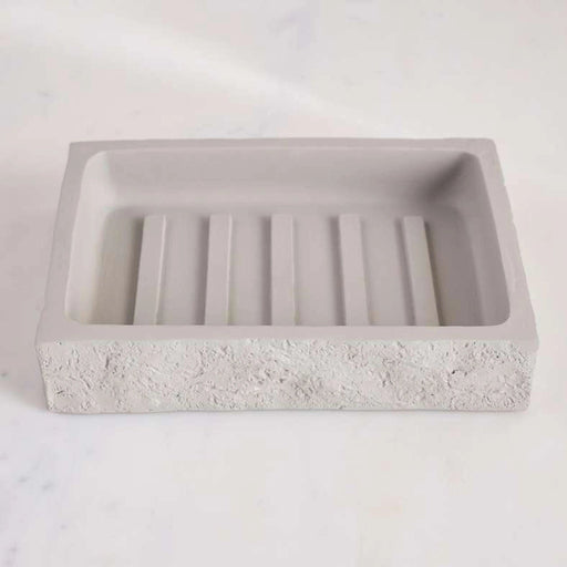 Reef Resin Soap Dish - Stone Grey Pan Home