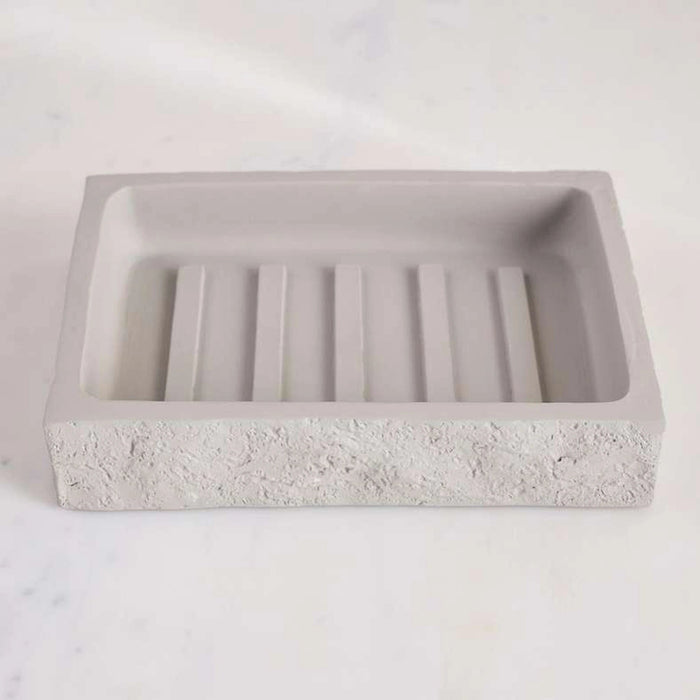 Reef Resin Soap Dish - Stone Grey Pan Home