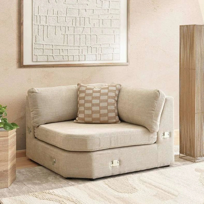 Reem Corner Modular Sofa Wedge- Beige