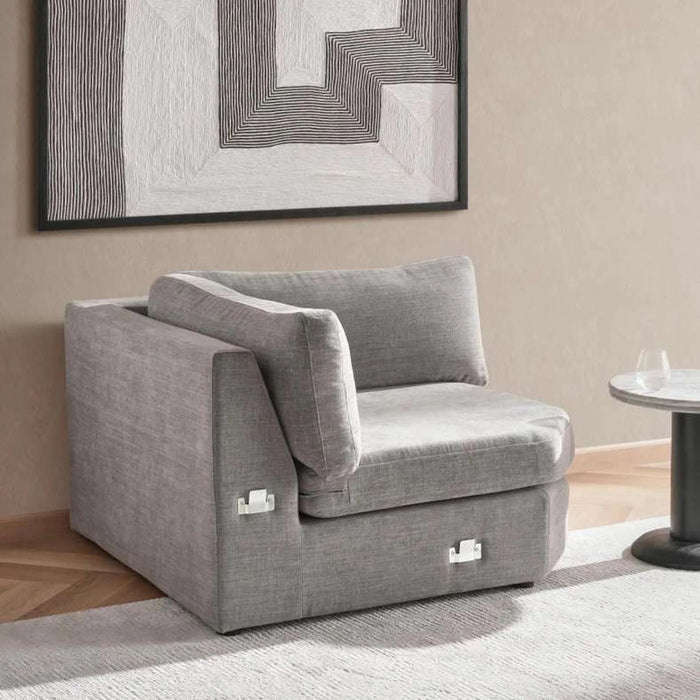 Reem Corner Modular Sofa Wedge- Grey