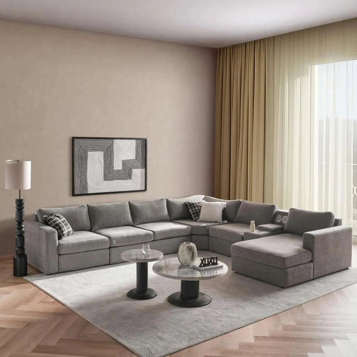 Reem Corner Modular Sofa Wedge- Grey