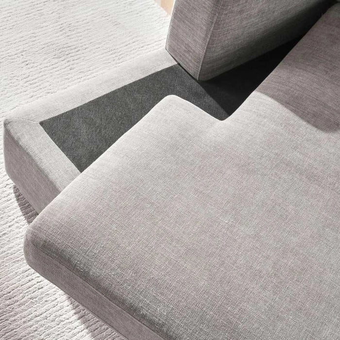 Reem Left Arm Modular Chaise- Grey