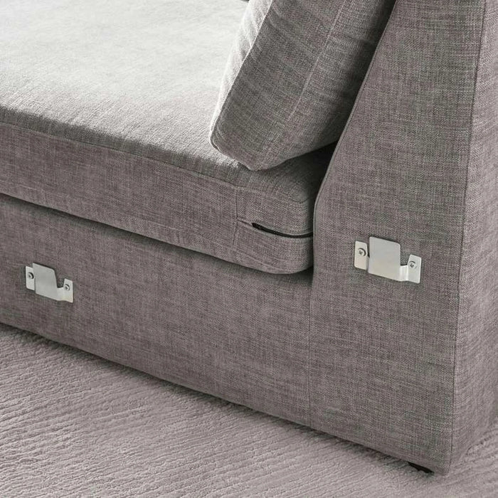 Reem Left Arm Modular Chaise- Grey