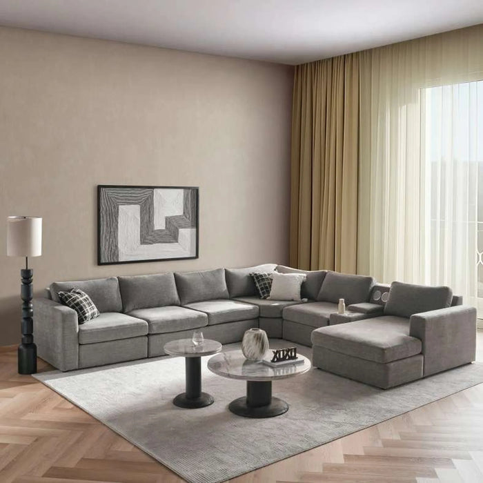 Reem Left Arm Sofa - Grey