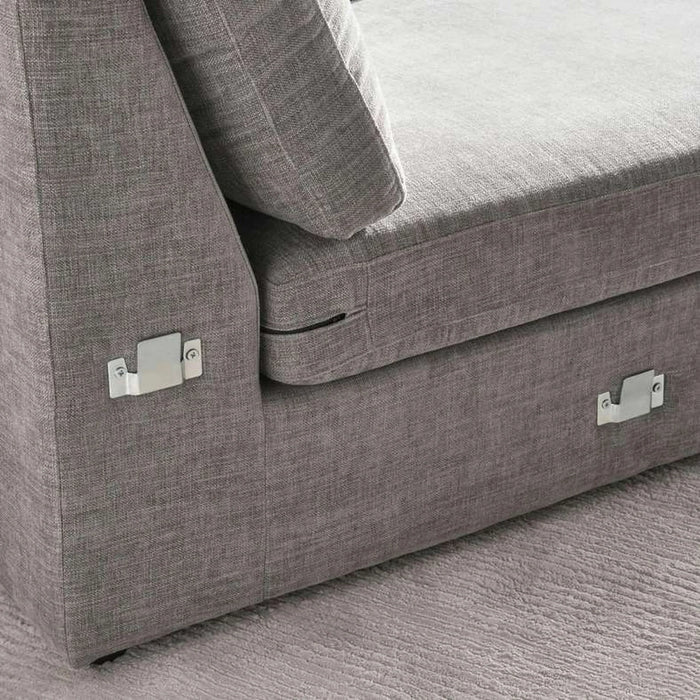 Reem Right Arm Modular Chaise- Grey