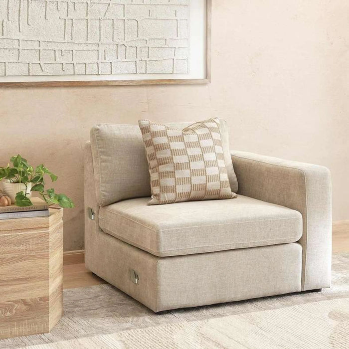 Reem Right Arm Sofa- Beige