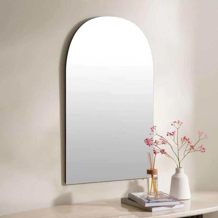 Reflection Frameless Arch Wall Mirror 91.5X2X56Cm - Clear