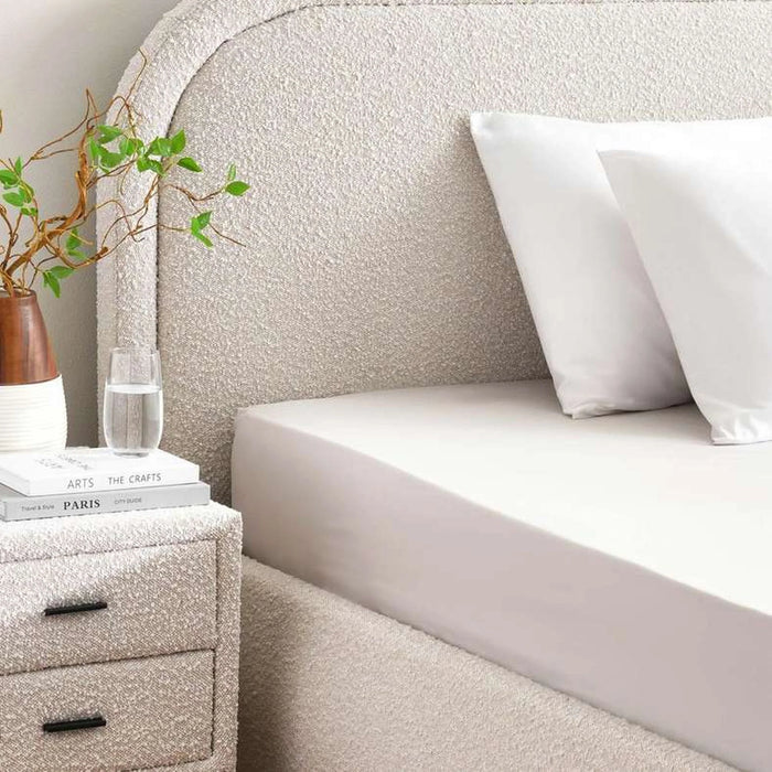 Reflection Home 230 Tc Percale King Fitted Sheet 180X200+33Cm - Grey
