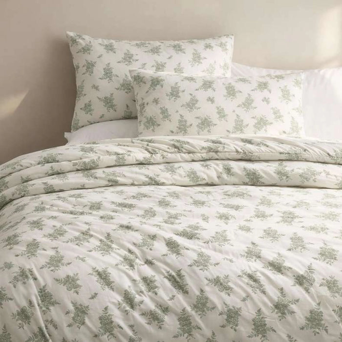 Reflection Home Bloom Printed 3-Piece King Comforter Set 240X260Cm -Dried Sage