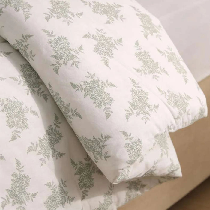 Reflection Home Bloom Printed 3-Piece King Comforter Set 240X260Cm -Dried Sage