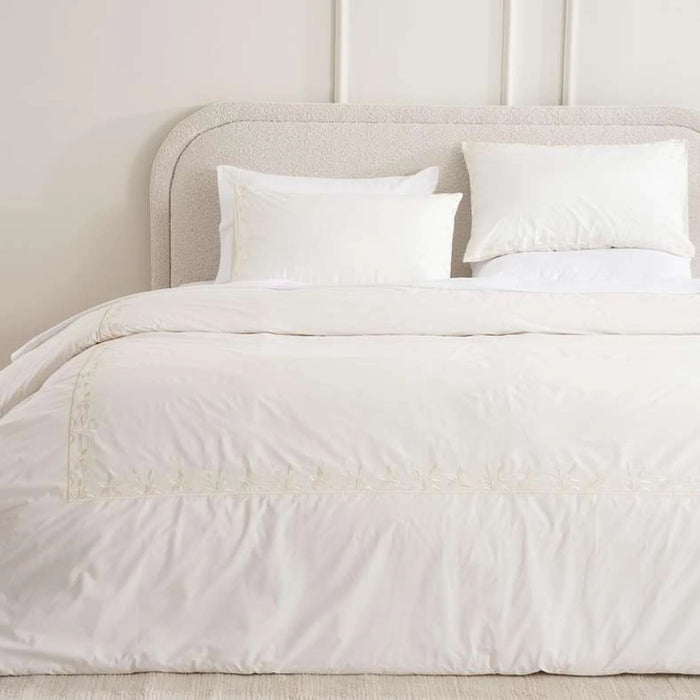 Reflection Home Mila Floral Embroidered 3-Piece King Comforter Set 240X260Cm - Ivory