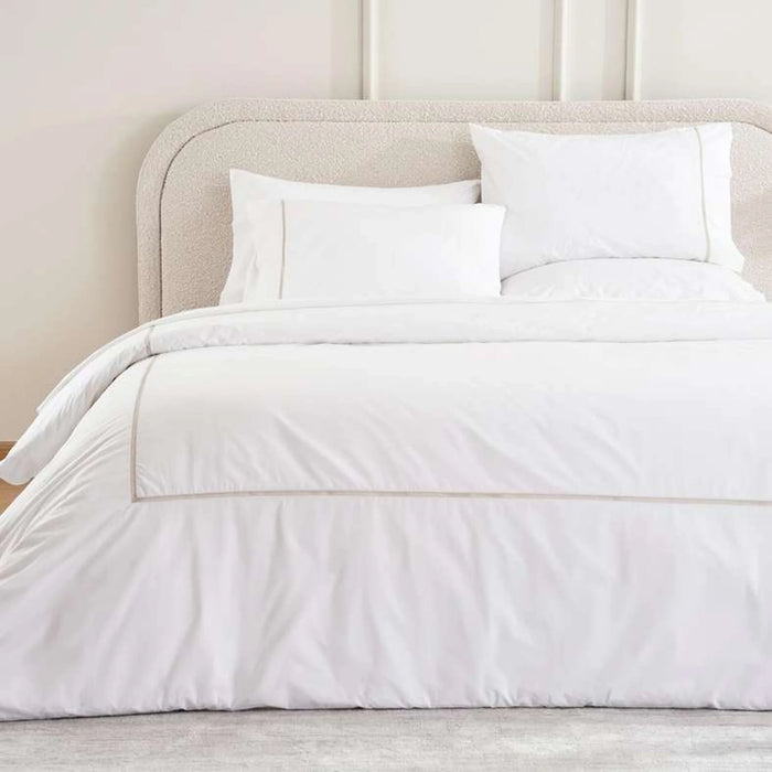 Reflection Home Mila Ladder Lace 3-Piece King Duvet Cover Set 230X220Cm - Beige