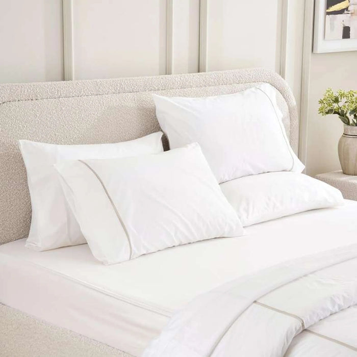 Reflection Home Mila Ladder Lace 3-Piece Queen Duvet Cover Set 200X200Cm - Beige