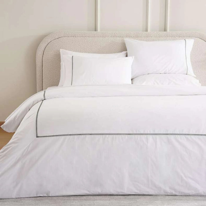 Reflection Home Mila Ladder Lace 3-Piece Super King Duvet Cover Set 260X220Cm - Navy