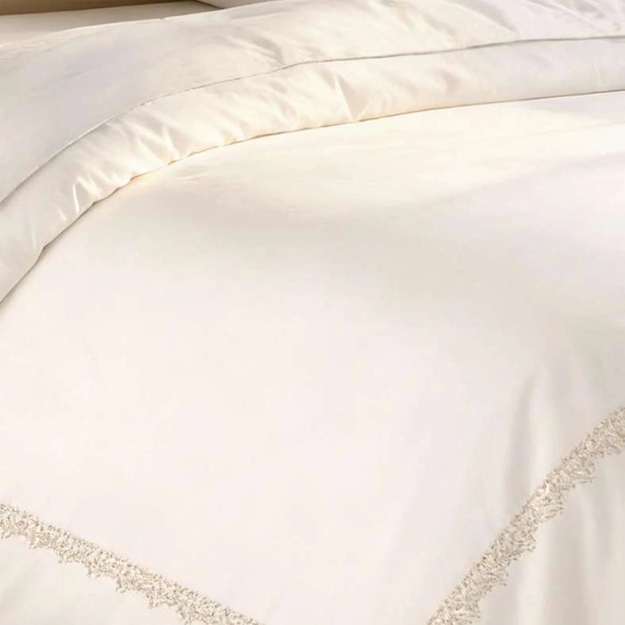Reflection Home Oasis Floretta Embroidered 3-Piece King Duvet Cover Set 230X220Cm - Beige