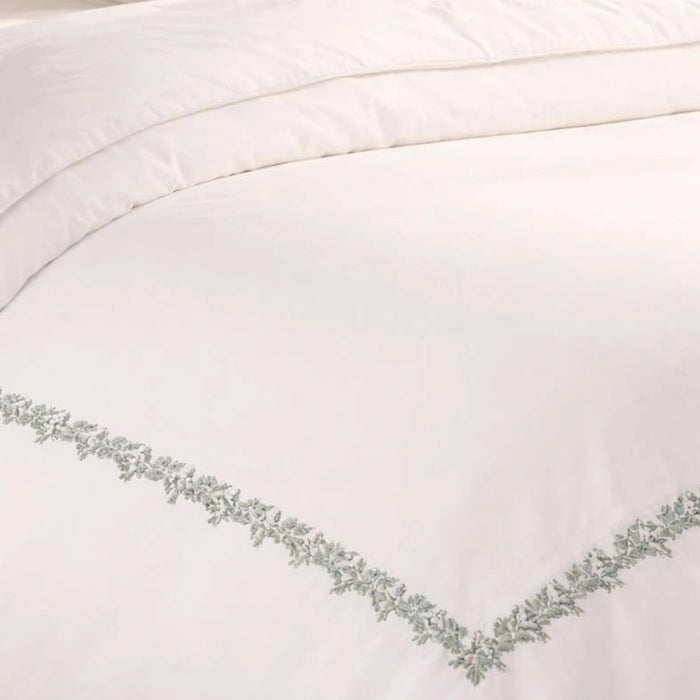 Reflection Home Oasis Floretta Embroidered 3-Piece King Duvet Cover Set 230X220Cm -Dried Sage