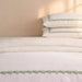 Reflection Home Oasis Floretta Embroidered 3-Piece Super King Duvet Cover Set 260X220Cm - Dried Sage Pan Home