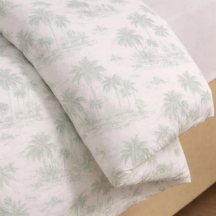 Reflection Home Oasis Palm Printed 3-Piece King Comforter Set 240X260Cm -Sage