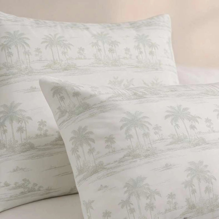 Reflection Home Oasis Palm Printed 3-Piece King Comforter Set 240X260Cm -Sage