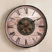 Regal Vintage Gear Clock Dia 60Cm - Antique Brown Pan Home