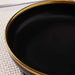 Regale Deep Plate Dia23X5Cm - Black And Gold Pan Home