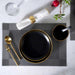 Regale Dinner Plate Dia24Cm - Black And Gold Pan Home