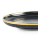 Regale Dinner Plate Dia24Cm - Black And Gold Pan Home