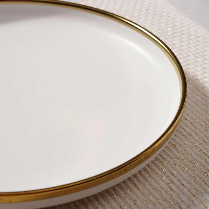 Regale Dinner Plate Dia24Cm - White And Gold