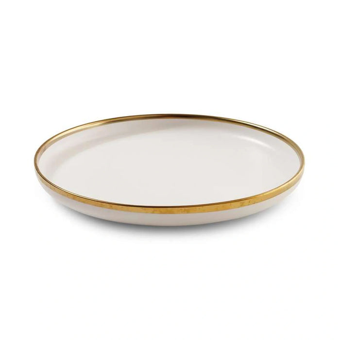 Regale Dinner Plate Dia24Cm - White And Gold