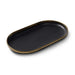Regale Oval Platter 3Cm - Black And Gold Pan Home