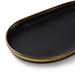 Regale Oval Platter 3Cm - Black And Gold Pan Home