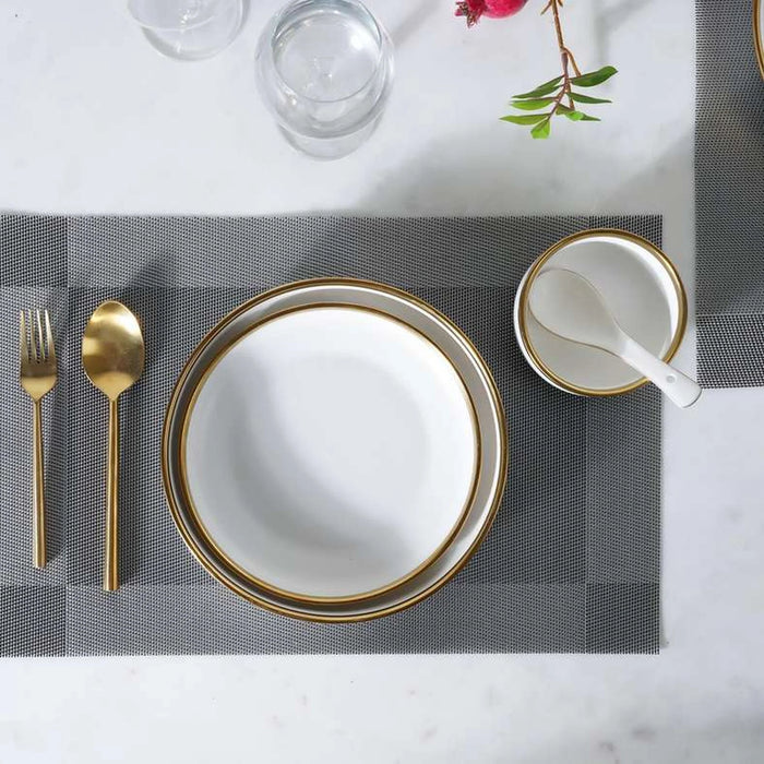 Regale Rice Bowl Dia11Cm - White And Gold