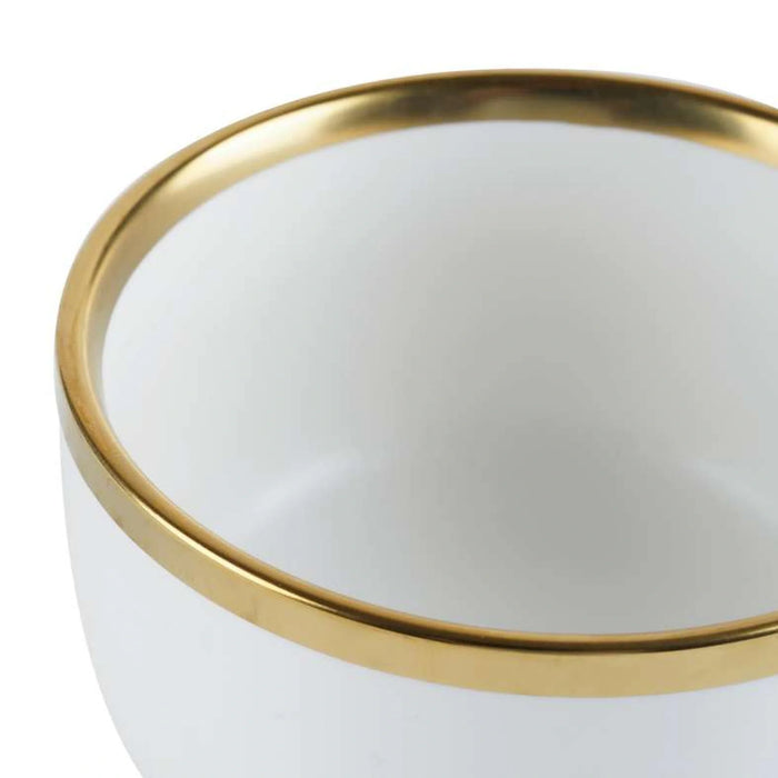 Regale Rice Bowl Dia11Cm - White And Gold