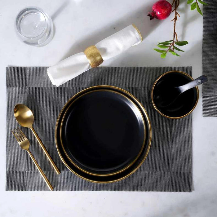 Regale Side Plate - Black And Gold Pan Home