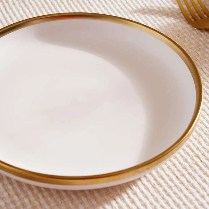 Regale Side Plate Dia20Cm - White And Gold
