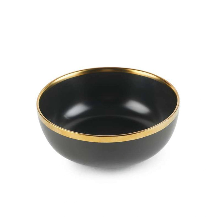 Regale Soup Bowl Dia19Cm - Black And Gold Pan Home