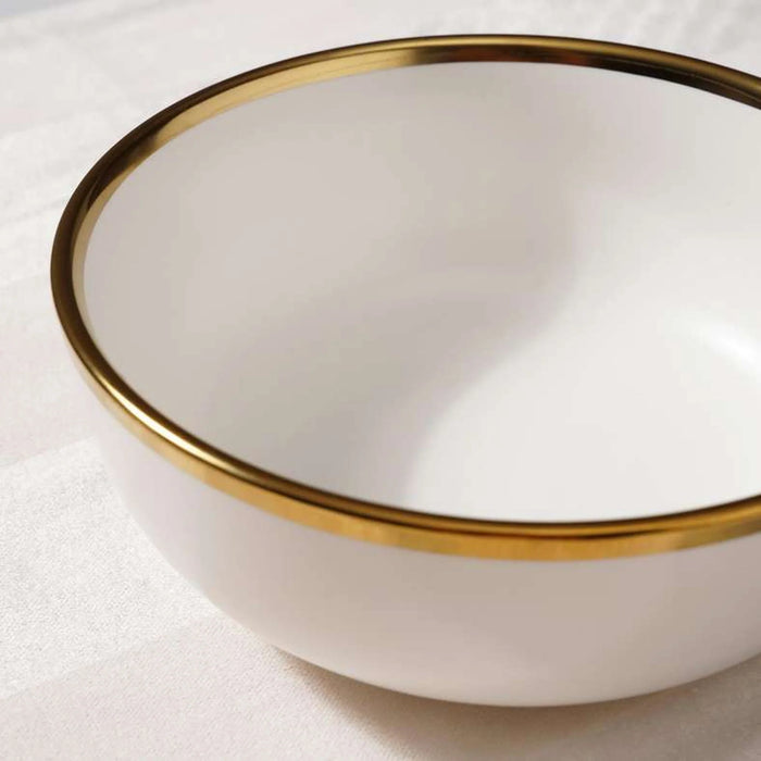 Regale Soup Bowl Dia19Cm - White And Gold