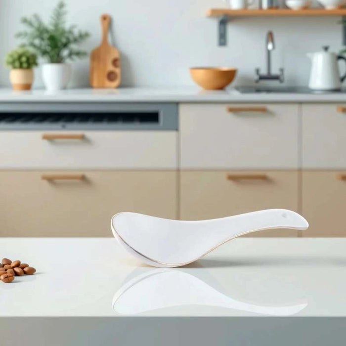 Regale Soup Spoon - White And Gold Pan Home