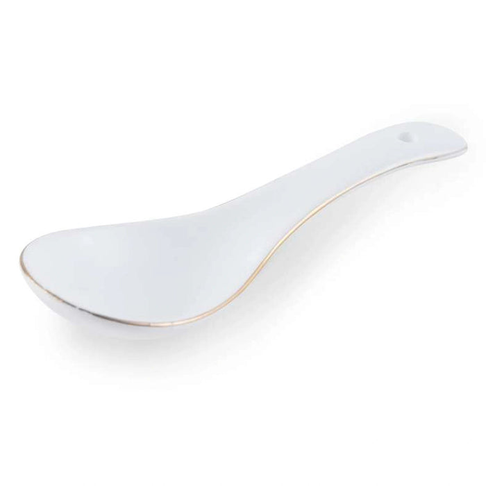 Regale Soup Spoon - White And Gold Pan Home