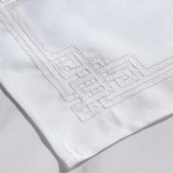 Regalia 4Piece Embroidered Placemat Set 33X48Cm-White Pan Home