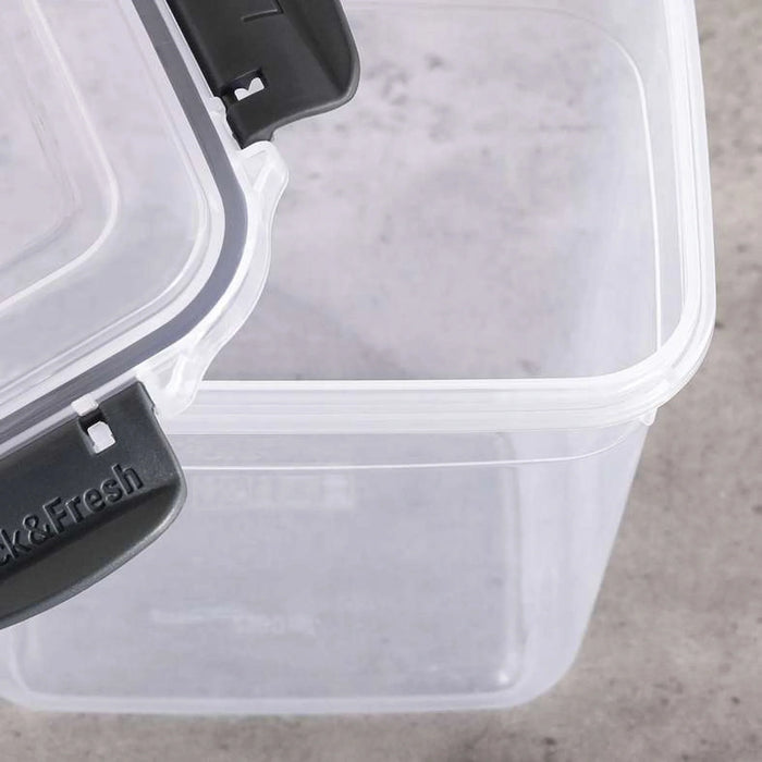 Regan Deep Rectangular Storage Container 1.57L - Clear & Black