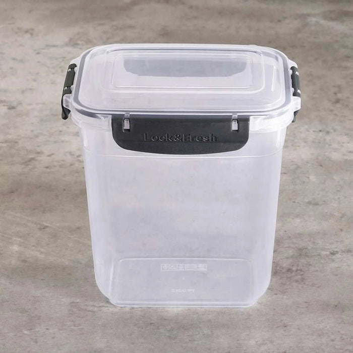 Regan Deep Rectangular Storage Container 1.57L - Clear & Black