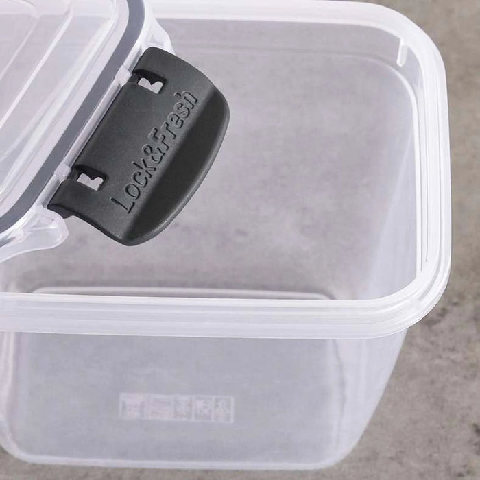 Regan Deep Rectangular Storage Container 2.1L - Clear & Black